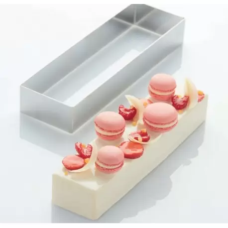 Martellato 49H4X27 Professional Stainless Steel Rectangle Entremet Pastry Ring by Frank Haasnoot - 81 mm x 272 mm h 40 mm - 8... Martellato 49H4X27 Professional Stainless Steel Rectangle Entremet Pastry Ring by Frank Haasnoot - 81 mm x 272 mm h 40 mm - 8...