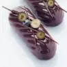 Martellato 30SIL505 Professional Silicone Twist Eclair Mold - 120 mm x 40 mm h x 33 mm - 110 ml - 5 cavity Entremets Silicone...