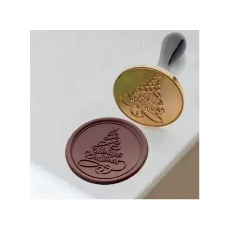 Martellato Merry Christmas Chocolate Decoration Stamp Tool by Frank Haasnoot - 6cm