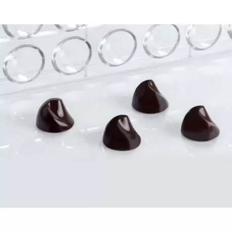 Martellato MA1052 Professional Polycarbonate VIP Dune Praline Mold by Chef Bourgi - 31 mm h x 21 mm - 24 cavity - 10 gr Moder... Martellato MA1052 Professional Polycarbonate VIP Dune Praline Mold by Chef Bourgi - 31 mm h x 21 mm - 24 cavity - 10 gr Moder...