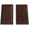 Pastry Chef's Boutique PCBAR195-116 Polycarbonate Christmas Holiday Scene Tablet Bar Chocolate Mold - 2 Designs - 165x95x12mm...
