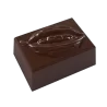 Pastry Chef's Boutique PCB66 Polycarbonate Embossed Cocoa Bean Praline Chocolate Mold - 35x25x17mm - 13gr - 3x8 Cavity - 275x...