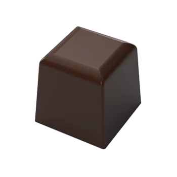 Polycarbonate Jumbo Faceted Square Praline Chocolate Cup Mold - 31x31x31mm - 30gr - 4x5 Cavity - 275x175x25mm