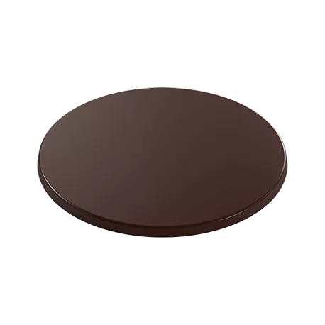 Pastry Chef's Boutique PCB393 Polycarbonate Large Flat Round Shaped Chocolate Base Disc Mold - 120x120x5mm - 66gr - 1x2 Cavit... Pastry Chef's Boutique PCB393 Polycarbonate Large Flat Round Shaped Chocolate Base Disc Mold - 120x120x5mm - 66gr - 1x2 Cavit...