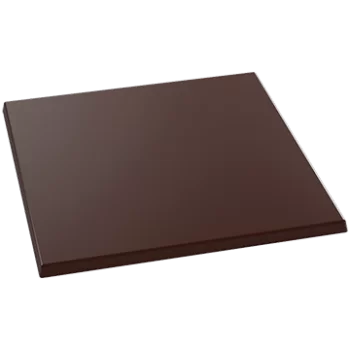 Polycarbonate Large Flat Square Base Shaped Chocolate Bark Mold - 120x120x5mm - 83gr - 1x2 Cavity - 275x175x25mm