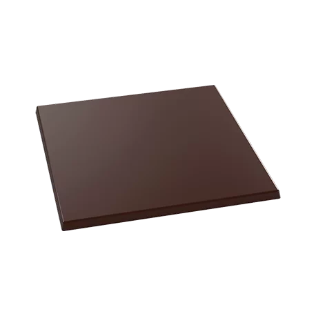 Polycarbonate Large Flat Square Base Shaped Chocolate Bark Mold - 120x120x5mm - 83gr - 1x2 Cavity - 275x175x25mm Polycarbonate Large Flat Square Base Shaped Chocolate Bark Mold - 120x120x5mm - 83gr - 1x2 Cavity - 275x175x25mm