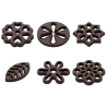 Pastry Chef's Boutique PCB236 Polycarbonate Nature Variety Plaque Decorations Chocolate Mold - 275x175x25mm - 1.5gr - 4x7 Cav...