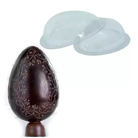 Polycarbonate Glossy Giant Chocolate Easter Egg Mold - 1 Cavity - 750 mm x 500 mm - 8-10 Kg