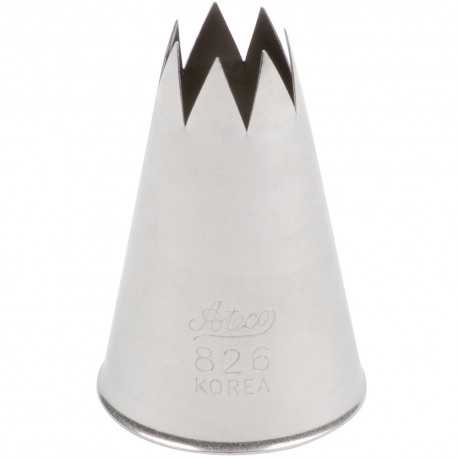 Ateco 826 Ateco 826 - Open Star Pastry Tip 1/2'' Opening Diameter- Stainless Steel Open Star Pastry Tips Ateco 826 Ateco 826 - Open Star Pastry Tip 1/2'' Opening Diameter- Stainless Steel Open Star Pastry Tips