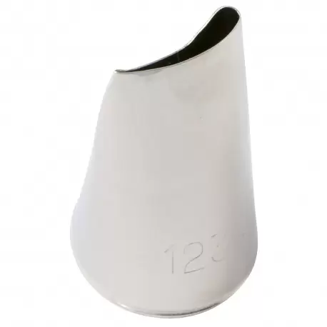 Martellato BX0123 Stainless Steel Rounded Petal Pastry Tip Nozzle - 24 mm x 40 mm - Hole 137mm Roses Pastry Tips Martellato BX0123 Stainless Steel Rounded Petal Pastry Tip Nozzle - 24 mm x 40 mm - Hole 137mm Roses Pastry Tips