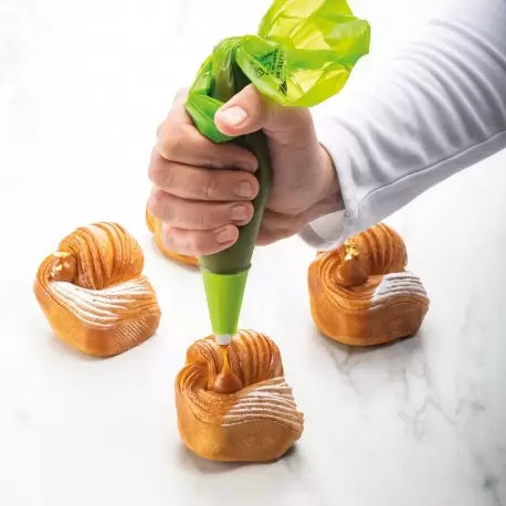 Pavoni XF57 Microperforated Stainless Steel Square Viennoiseries Tart Ring by Johan Martin - 80 mm x 80 mm x 45 mm h Bread Ring Pavoni XF57 Microperforated Stainless Steel Square Viennoiseries Tart Ring by Johan Martin - 80 mm x 80 mm x 45 mm h Bread Ring