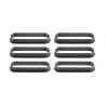 Silikomart 52.287.20.0165 Silikomart Professional OBLONG TARTE RING 14 mm x 34mm x 20mm H - Set of 6 Rings - Black Oval Tart ...