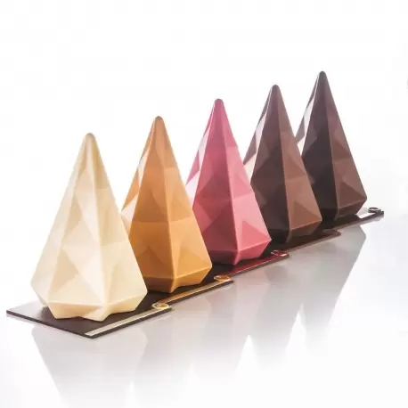 Pavoni KT205 Pavoni Thermoformed Chocolate Christmas Tree Mold - HEXAGON TREE - 135mm x 200 mm H - 200g Holidays Molds Pavoni KT205 Pavoni Thermoformed Chocolate Christmas Tree Mold - HEXAGON TREE - 135mm x 200 mm H - 200g Holidays Molds
