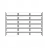 Pavoni Chocoflex Silicone Rectangle Ganache Bar Mold - 90 mm x 22 mm x 10 mm H - 19.5ml - 18 indents