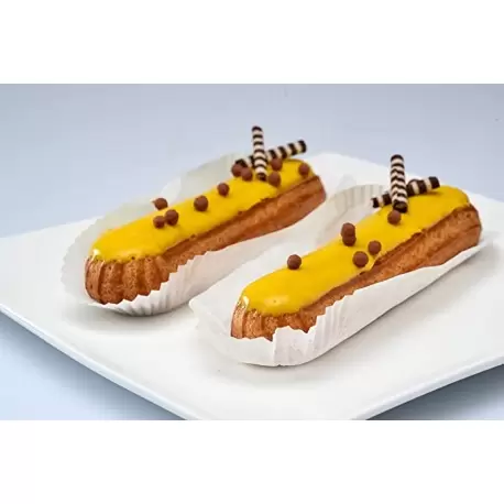 Paper Long Oval Eclair Candy Cups - Base 105 x 40 x 25 mm - 1000 pcs - White - Pastry Chef's Boutique