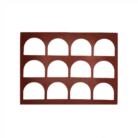 Silicone Chocolate Decorations Chablons Mat - Dome - 75 x 85 mm - 12 indents