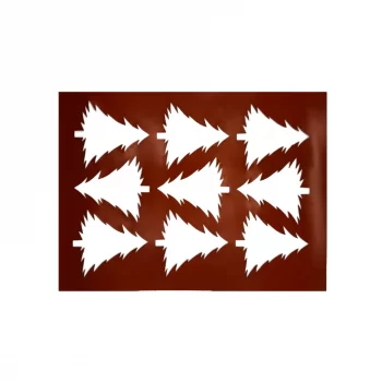 Pastry Chef's Boutique ARN11009 Silicone Chocolate Decorations Chablons Mat - Christmas Tree - Large - 11 cm - 9 indents Choc...