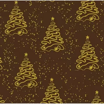 Chocolate Transfer Sheets - Celine Christmas Trees - 300mm x 400mm - 10 sheets