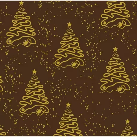 Chocolate Transfer Sheets - Celine Christmas Trees - 300mm x 400mm - 10 sheets