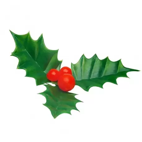 Buche Log Cake Decoration - Christmas Holly Leaves - 6cm - 100pcs Buche Log Cake Decoration - Christmas Holly Leaves - 6cm - 100pcs