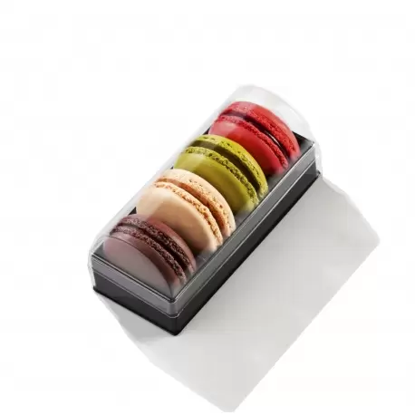 Pastry Chef's Boutique DCM4BK Clear Plastic Macarons Storage and Gift Boxes - Black Base - 4 Macarons - Pack of 60 Macarons P... Pastry Chef's Boutique DCM4BK Clear Plastic Macarons Storage and Gift Boxes - Black Base - 4 Macarons - Pack of 60 Macarons P...