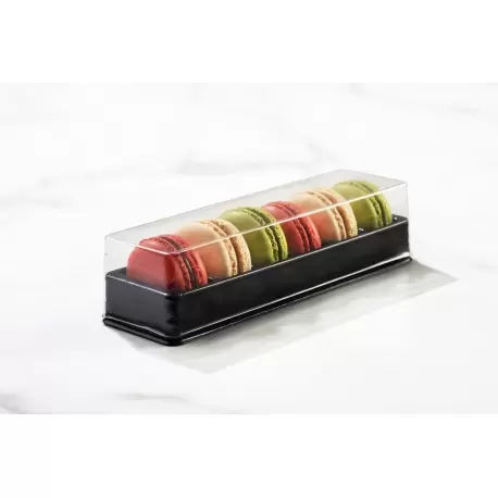 Pastry Chef's Boutique DCM6BK Clear Plastic Macarons Storage and Gift Boxes - Black Base - 6 Macarons - Pack of 60 Macarons P... Pastry Chef's Boutique DCM6BK Clear Plastic Macarons Storage and Gift Boxes - Black Base - 6 Macarons - Pack of 60 Macarons P...