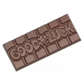 Polycarbonate Good Luck Tablet Chocolate Mold - 118mm x 50mm x 8 mm - 45gr - 1x4 Cavity