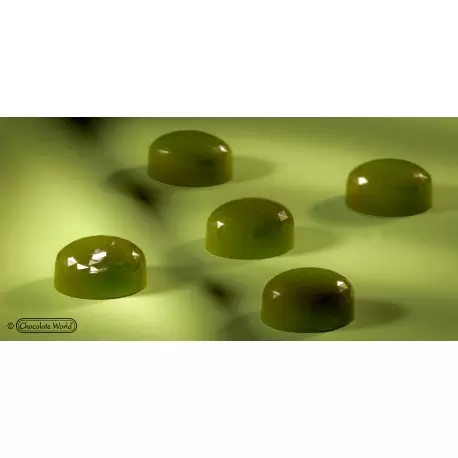 Polycarbonate Faceted Oval Chocolate Mold - 35mm x 2435mm x 19mm - 13gr - 21 cavity
