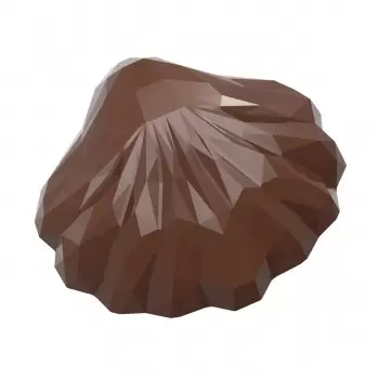 Polycarbonate Seafood Clam Sea Shell Chocolate Mold - 116.5mm x 109.5mm x 30mm - 210gr - 2 cavity
