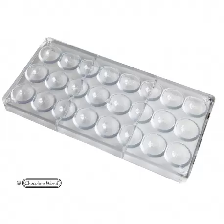 Polycarbonate Futbol Soccer Ball Chocolate Mold - 30mm x 30mm x 15mm - 9gr - 24 cavity Polycarbonate Futbol Soccer Ball Chocolate Mold - 30mm x 30mm x 15mm - 9gr - 24 cavity