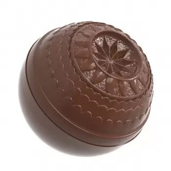 Polycarbonate Half Sphere Belle Epoque Star Chocolate Mold - 30.1mm x 30.1mm x 13.55mm - 8gr - 24 cavity