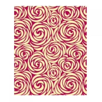 Pavoni Chocolate Transfer Sheets - Magenta Rose Pattern - Pack of 10 Sheets