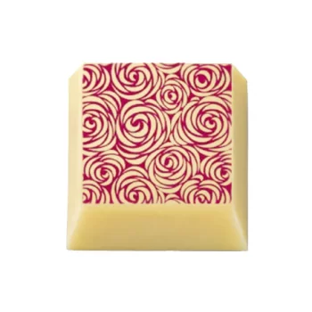 Pavoni Chocolate Transfer Sheets - Magenta Rose Pattern - Pack of 10 Sheets