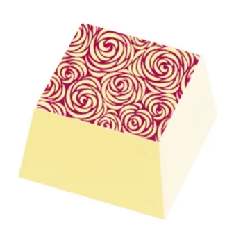 Pavoni Chocolate Transfer Sheets - Magenta Rose Pattern - Pack of 10 Sheets