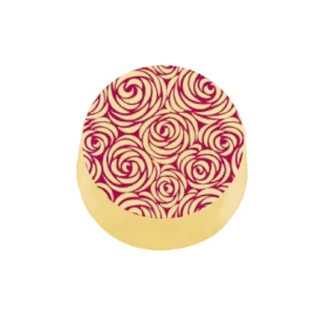Pavoni Chocolate Transfer Sheets - Magenta Rose Pattern - Pack of 10 Sheets