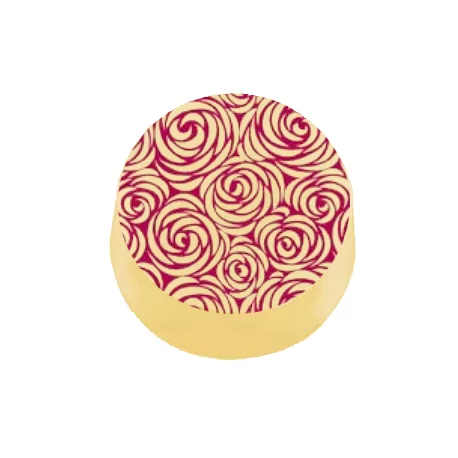 Pavoni Chocolate Transfer Sheets - Magenta Rose Pattern - Pack of 10 Sheets