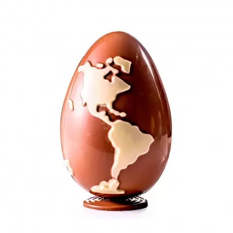 Martellato 20U3D08 Thermoformed Chocolate Easter World Egg Mold - Ø125 x 185 mm ~280 gr - Set of 2 Thermoformed Chocolate Molds Martellato 20U3D08 Thermoformed Chocolate Easter World Egg Mold - Ø125 x 185 mm ~280 gr - Set of 2 Thermoformed Chocolate Molds