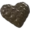 Polycarbonate Chesterfield Pillow Heart Chocolate Mold - 95mm x 95mm x 16mm - 72gr - 1x3 Cavity - 275x175x25mm - Pastry Chef's Boutique