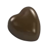 Pastry Chef's Boutique PCB101 Polycarbonate Puffy Heart Chocolate Mold - 29mm x 29mm x 17mm - 10gr - 3x7 Cavity - 275x135x24m...