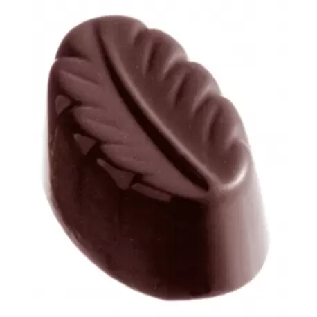 Polycarbonate Small Long Leaf Praline Chooclate Mold - 38mm x 22mm x 15mm - 11gr - 24 cavity Polycarbonate Small Long Leaf Praline Chooclate Mold - 38mm x 22mm x 15mm - 11gr - 24 cavity
