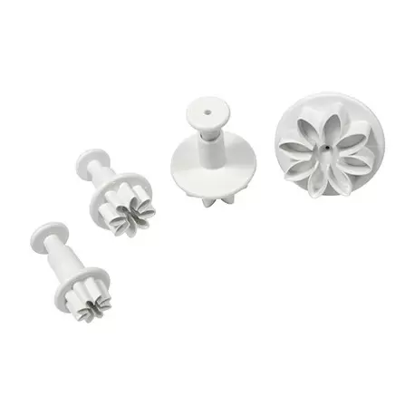 PME DA634 PME Flower Daisy Marguerite Plunger Cutters Assorted Sizes - Set of 4 - 13mm - 20mm - 27mm - 35mm Fondant Cutters &... PME DA634 PME Flower Daisy Marguerite Plunger Cutters Assorted Sizes - Set of 4 - 13mm - 20mm - 27mm - 35mm Fondant Cutters &...
