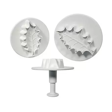 PME Larger Holly Leaf Plunger Cutters set of 3 - 43mm 50mm 57mm