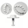 PME Larger Holly Leaf Plunger Cutters set of 3 - 43mm 50mm 57mm