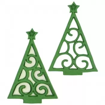 JEM Christmas Cutter - Christmas Scroll Tree - 34mm x 64mm