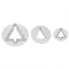 PME CT478 PME Christmas Tree Poliglass Cutter Assorted Sizes - Set of 3 Fondant Cutters & Plungers