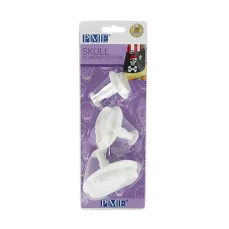 PME SKU202 PME Halloween Skull Cutter Assorted Sizes - set of 3 Fondant Cutters & Plungers PME SKU202 PME Halloween Skull Cutter Assorted Sizes - set of 3 Fondant Cutters & Plungers