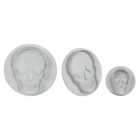 PME SKU202 PME Halloween Skull Cutter Assorted Sizes - set of 3 Fondant Cutters & Plungers PME SKU202 PME Halloween Skull Cutter Assorted Sizes - set of 3 Fondant Cutters & Plungers