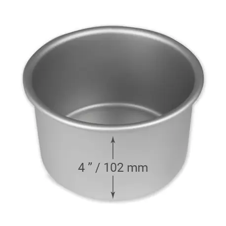 PME RND064 Round cake pan with solid bottom - 6 x 4 inches Round Cake Pans PME RND064 Round cake pan with solid bottom - 6 x 4 inches Round Cake Pans