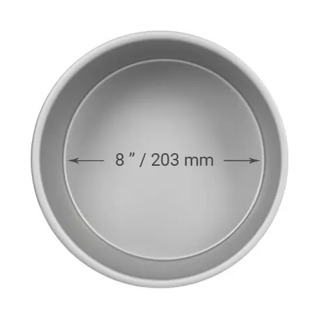 PME RND084 Round cake pan with solid bottom - 8 x 4 inches Round Cake Pans PME RND084 Round cake pan with solid bottom - 8 x 4 inches Round Cake Pans