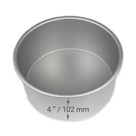 PME RND084 Round cake pan with solid bottom - 8 x 4 inches Round Cake Pans PME RND084 Round cake pan with solid bottom - 8 x 4 inches Round Cake Pans